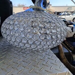 Elegant Silver Crystal Ceiling Light